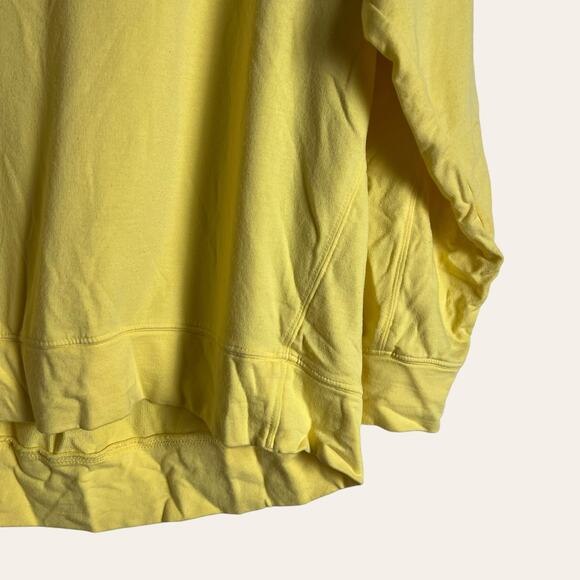Lou & Grey Yellow Crewneck Long Sleeve High-Low Pullover Sweatshirt Size M - Picture 3 of 7